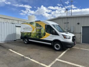 Amerit Clean Fleet Service Mobile Center parked in lot.