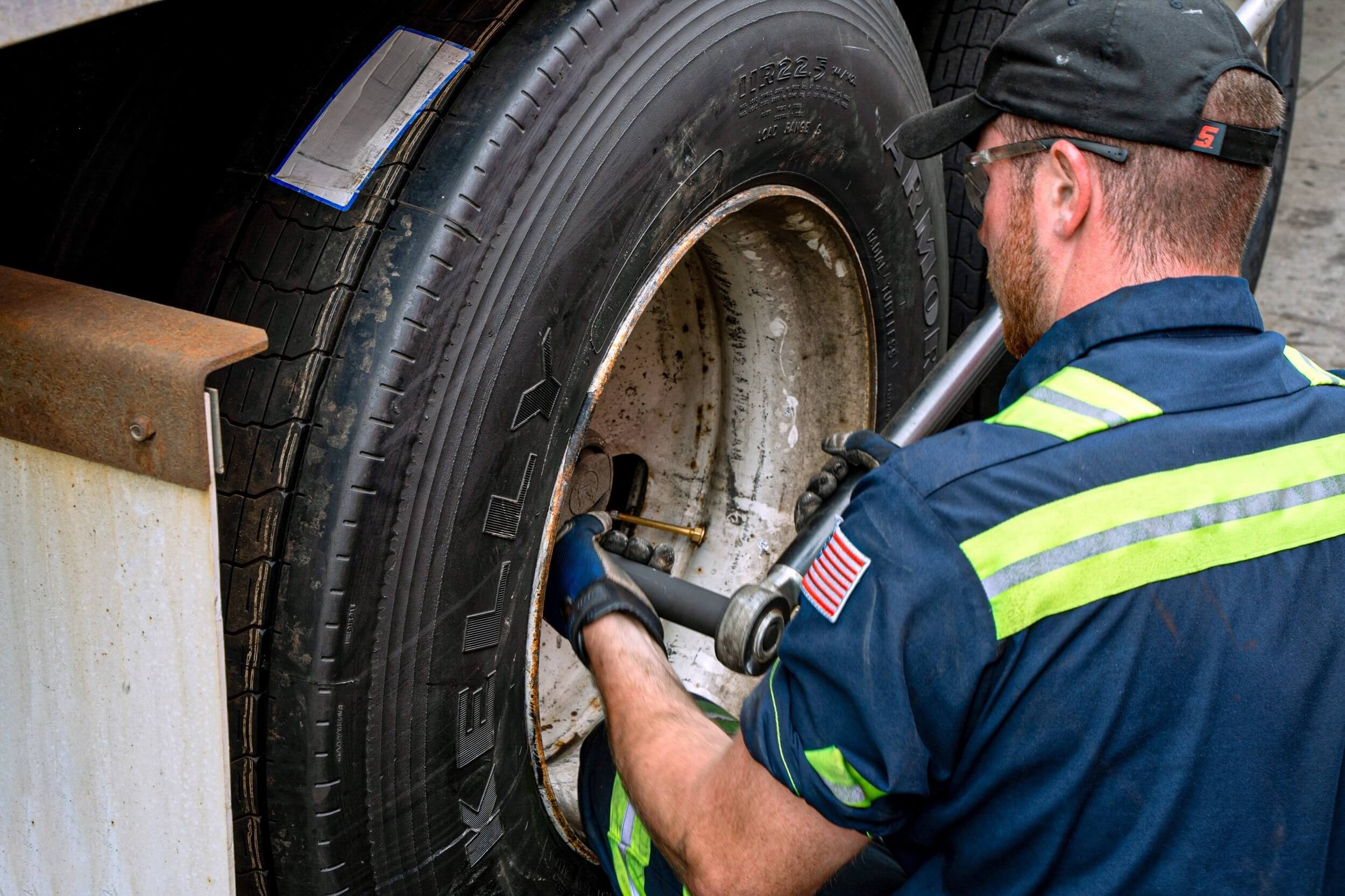 Garbage truck maintenance for your waste collection vehicles, including engine oil, inspection of driveline, tires, rims, lugs, wheels, and u-joints.