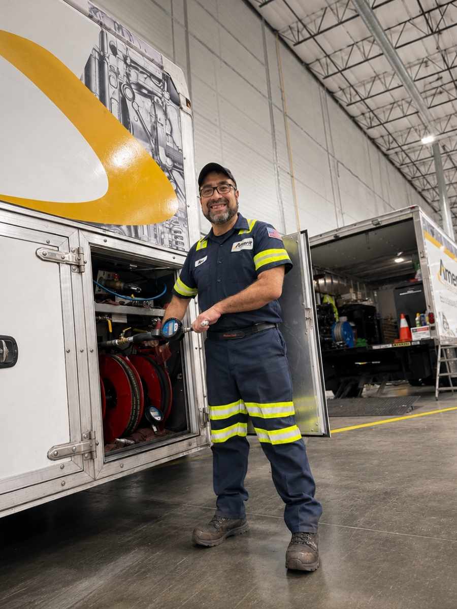 amerit technician offering custom fleet maintenance